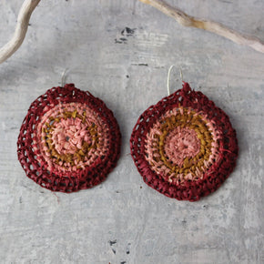 Handwoven Raffia Earrings - Tribe Castlemaine