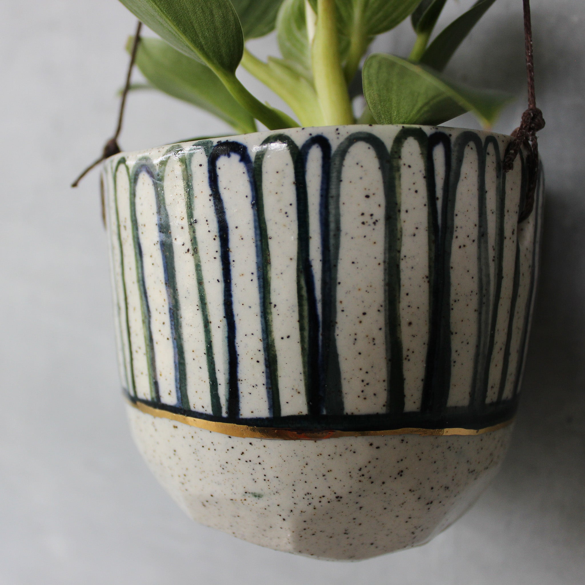 Hanging Ceramic Planters Blue Daisy - Tribe Castlemaine