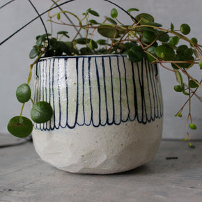 Hanging Ceramic Planters Blue Daisy - Tribe Castlemaine