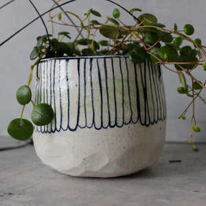 Hanging Ceramic Planters Blue Daisy - Tribe Castlemaine