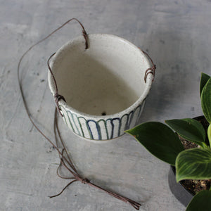 Hanging Ceramic Planters Blue Daisy - Tribe Castlemaine