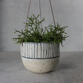 Hanging Ceramic Planters Blue Daisy - Tribe Castlemaine