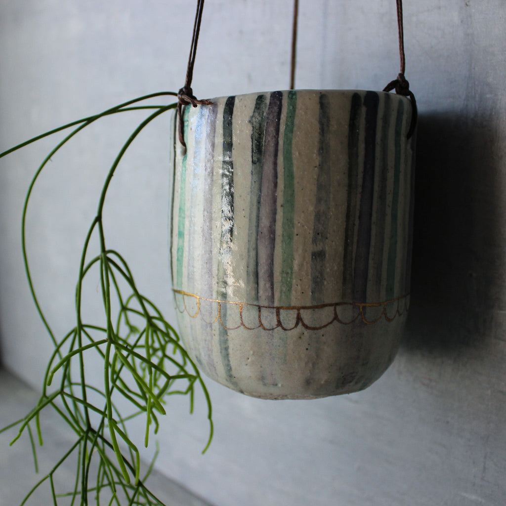 Hanging Ceramic Planters Pattern Detail - Tribe Castlemaine