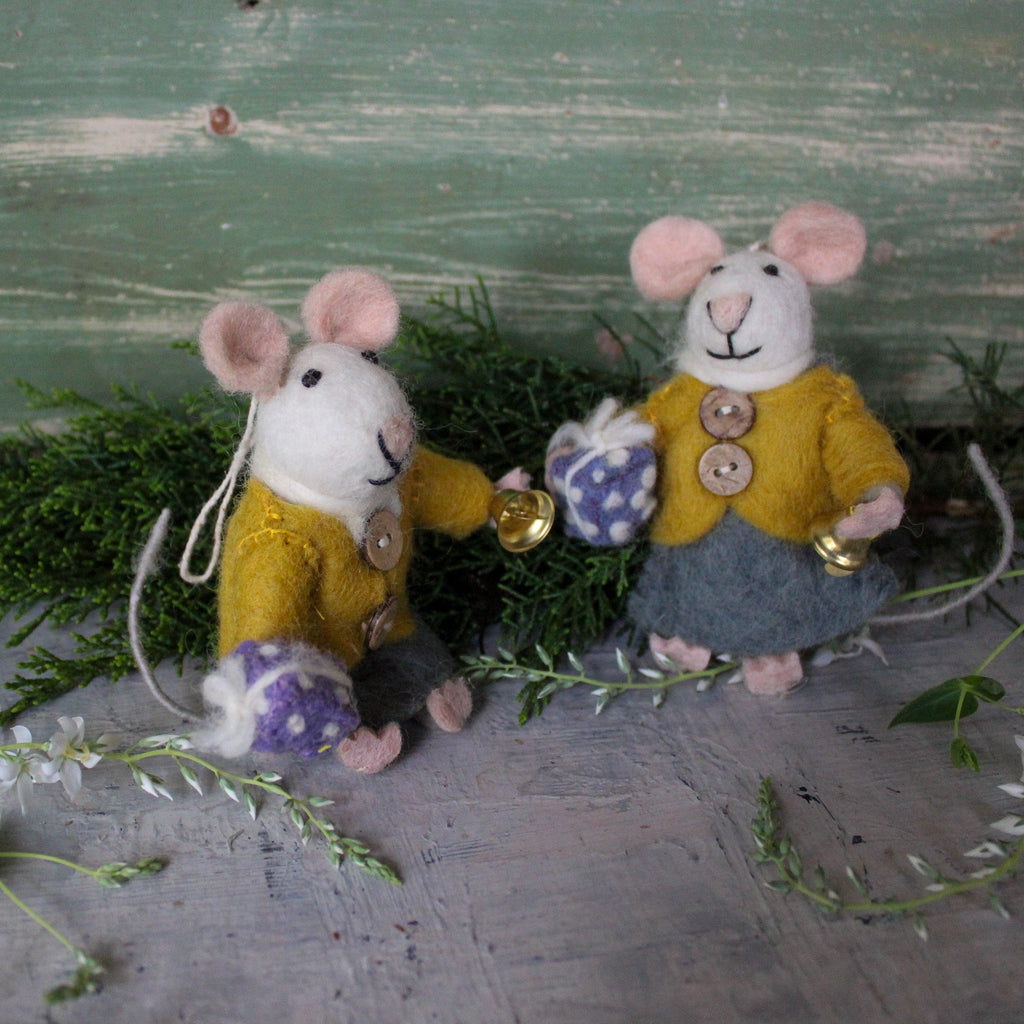 Hanging Felt Agnes Mouse - Tribe Castlemaine