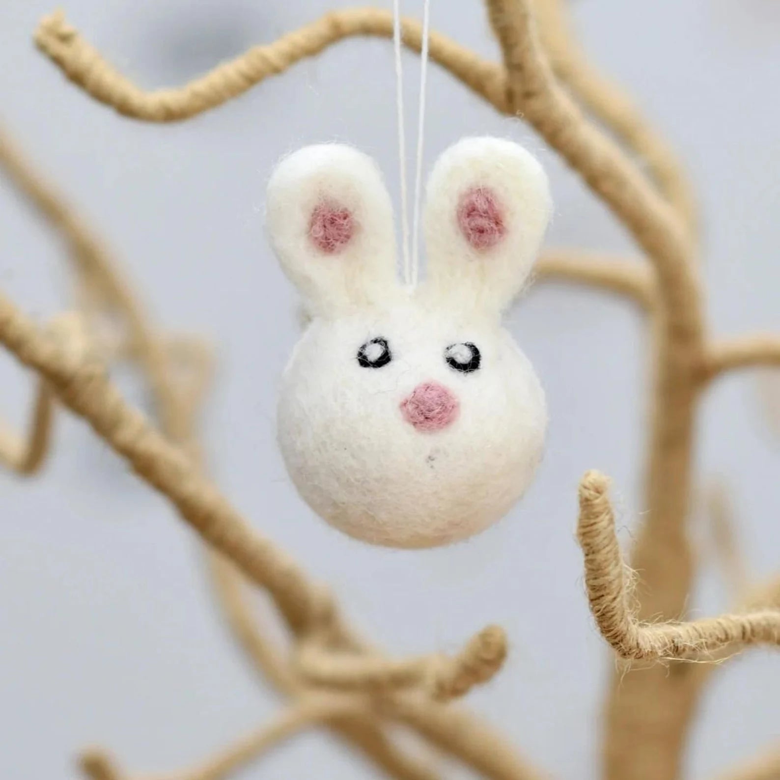 Hanging Felt Bunnies - Tribe Castlemaine