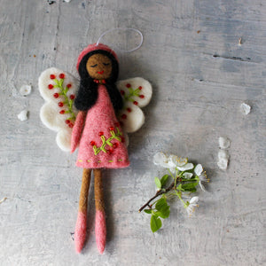 Hanging Felt Fairy Peach - Tribe Castlemaine