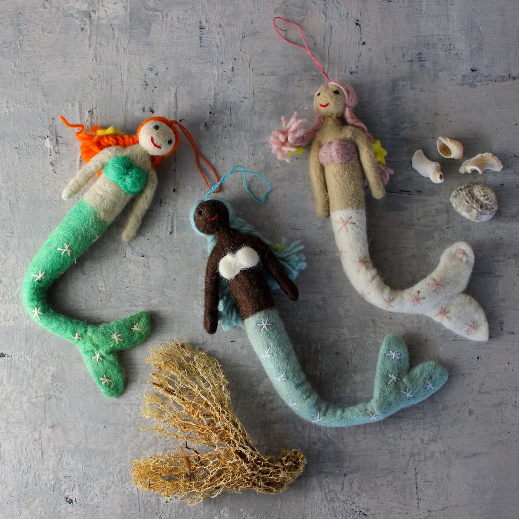 Hanging Felt Mermaids - Tribe Castlemaine