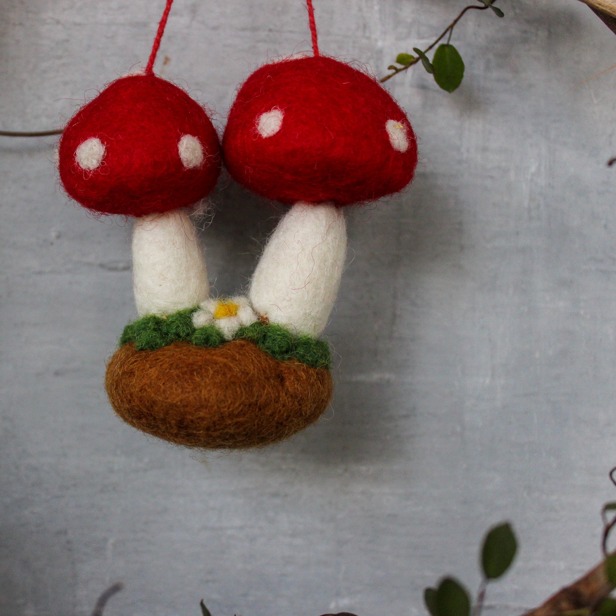 Hanging Felt Toadstool Patch - Tribe Castlemaine