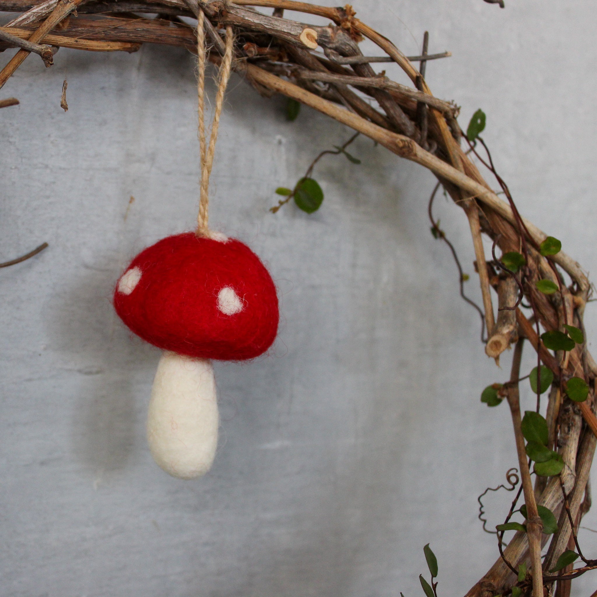 Hanging Felt Toadstools - Tribe Castlemaine