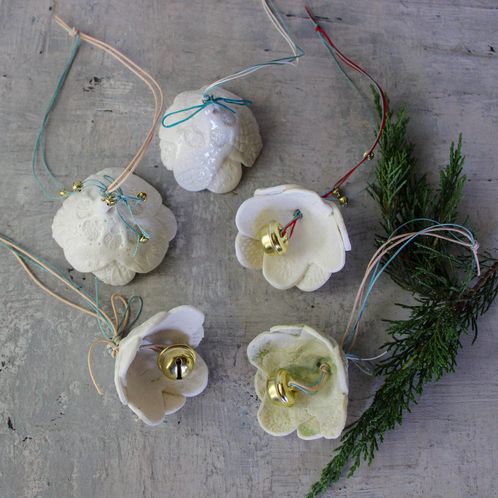 Hanging Porcelain Bell Ornaments - Tribe Castlemaine