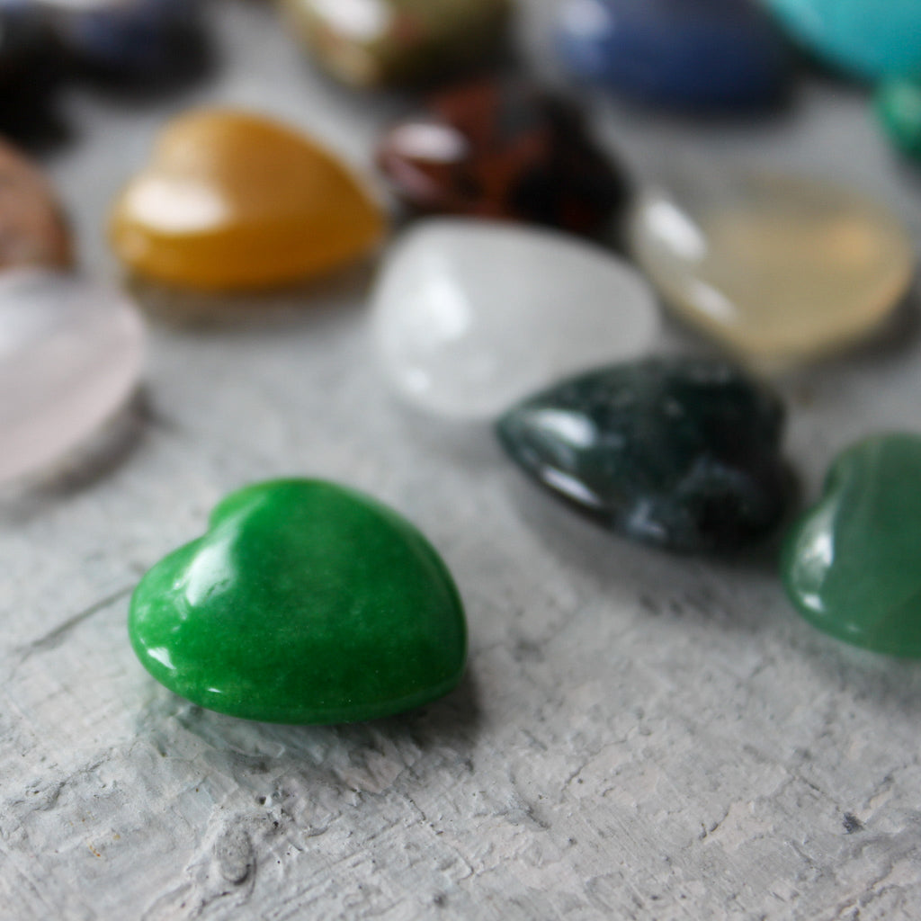 Heart Polished Crystal Stones - Tribe Castlemaine