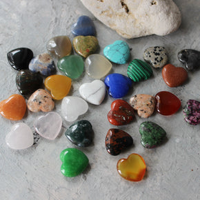 Heart Polished Crystal Stones - Tribe Castlemaine