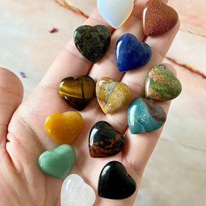 Heart Polished Crystal Stones - Tribe Castlemaine