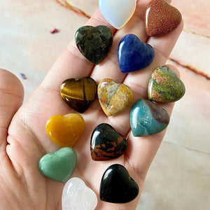 Heart Polished Crystal Stones - Tribe Castlemaine