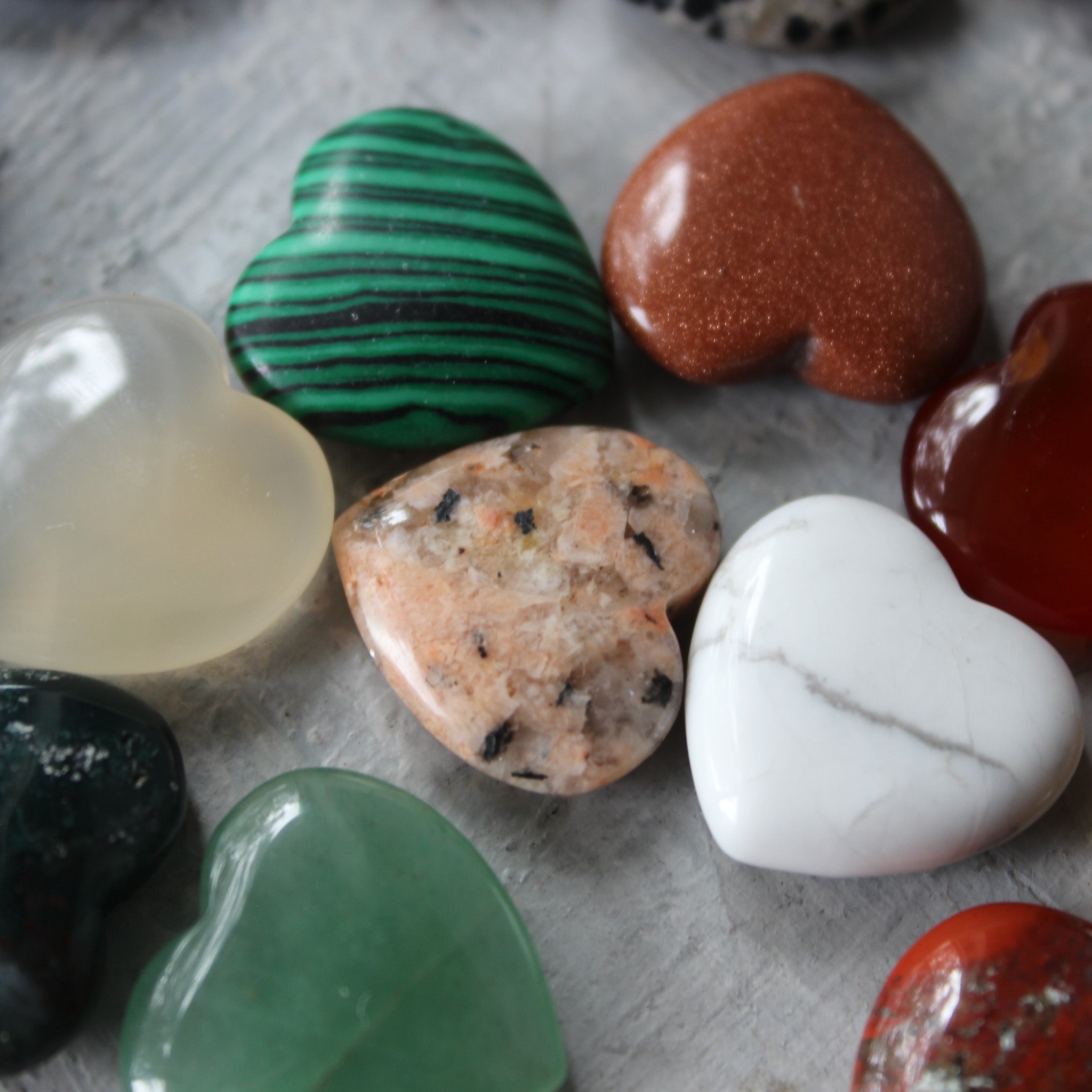 Heart Polished Crystal Stones - Tribe Castlemaine