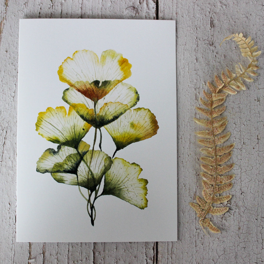 Inga Buividavice Card Ginkgo Leaves - Tribe Castlemaine