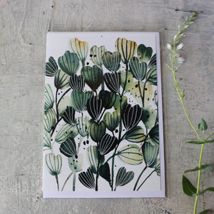 Inga Buividavice Card Green Leaves - Tribe Castlemaine