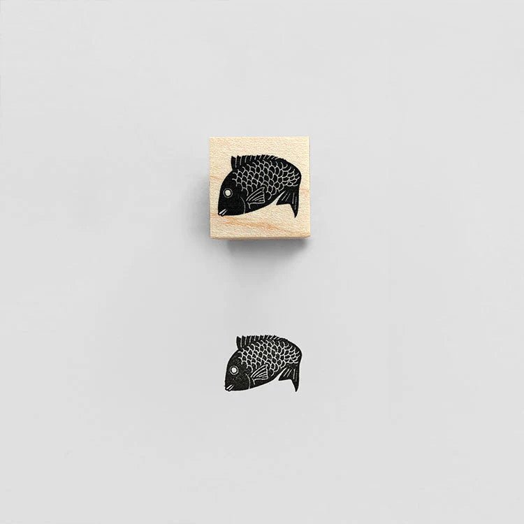 Japanese Rubber Stamp : Sea Bream Fish - Tribe Castlemaine