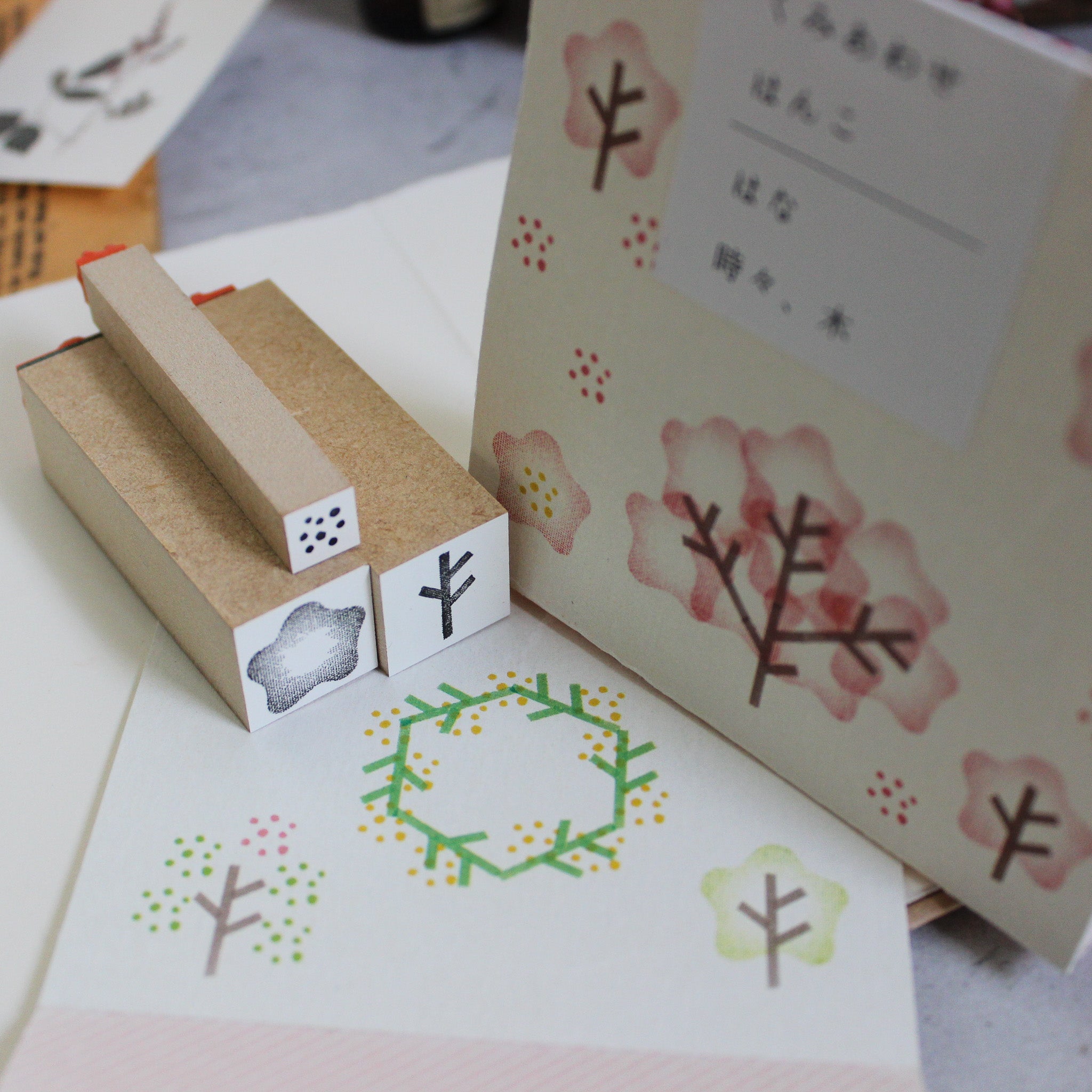 Japanese Rubber Stamps : Abstract Nature Sets - Tribe Castlemaine
