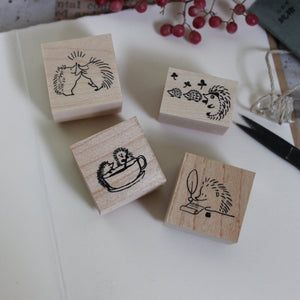 Japanese Rubber Stamps : Hedgehogs - Tribe Castlemaine