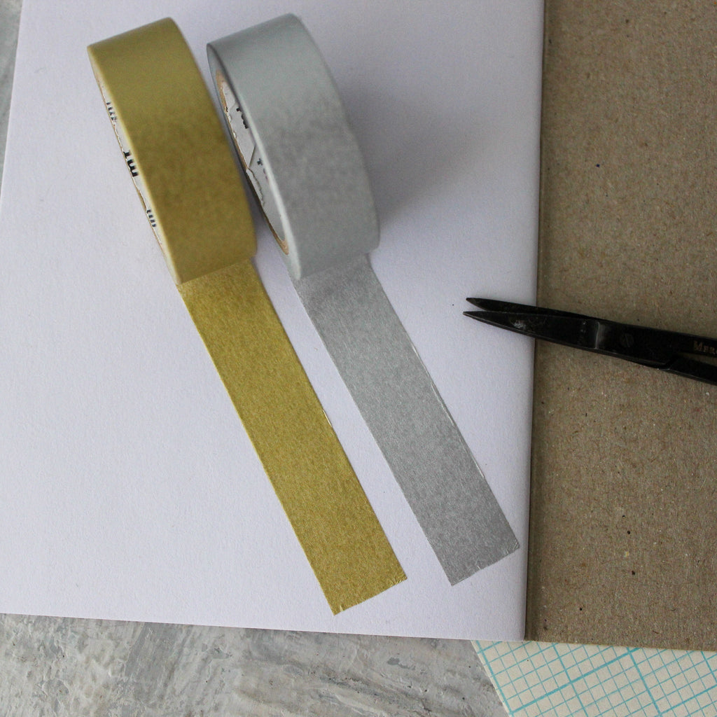 Japanese Washi Tape : Silver & Gold - Tribe Castlemaine