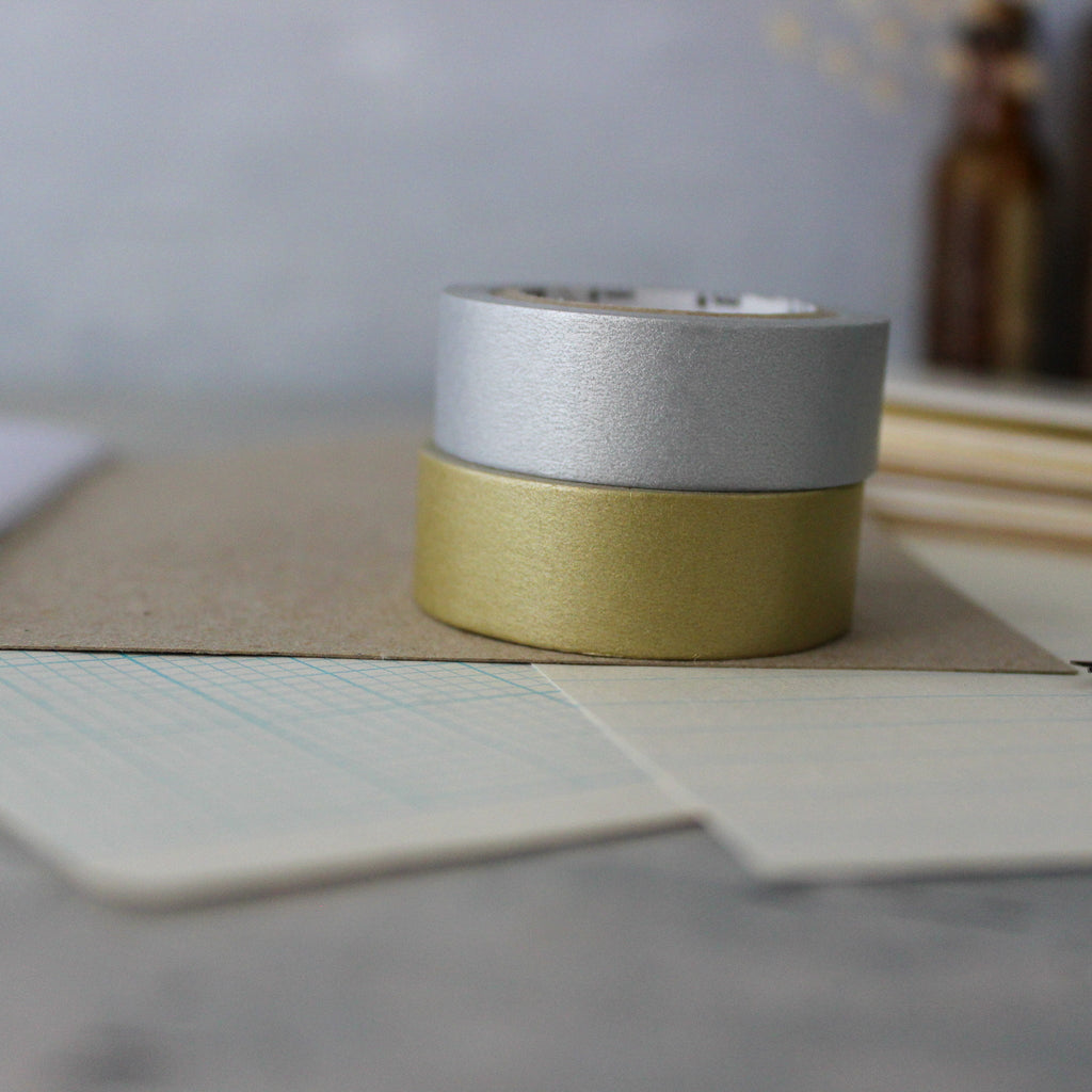 Japanese Washi Tape : Silver & Gold - Tribe Castlemaine