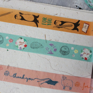 Japanese Washi Tapes : Animal Messages - Tribe Castlemaine