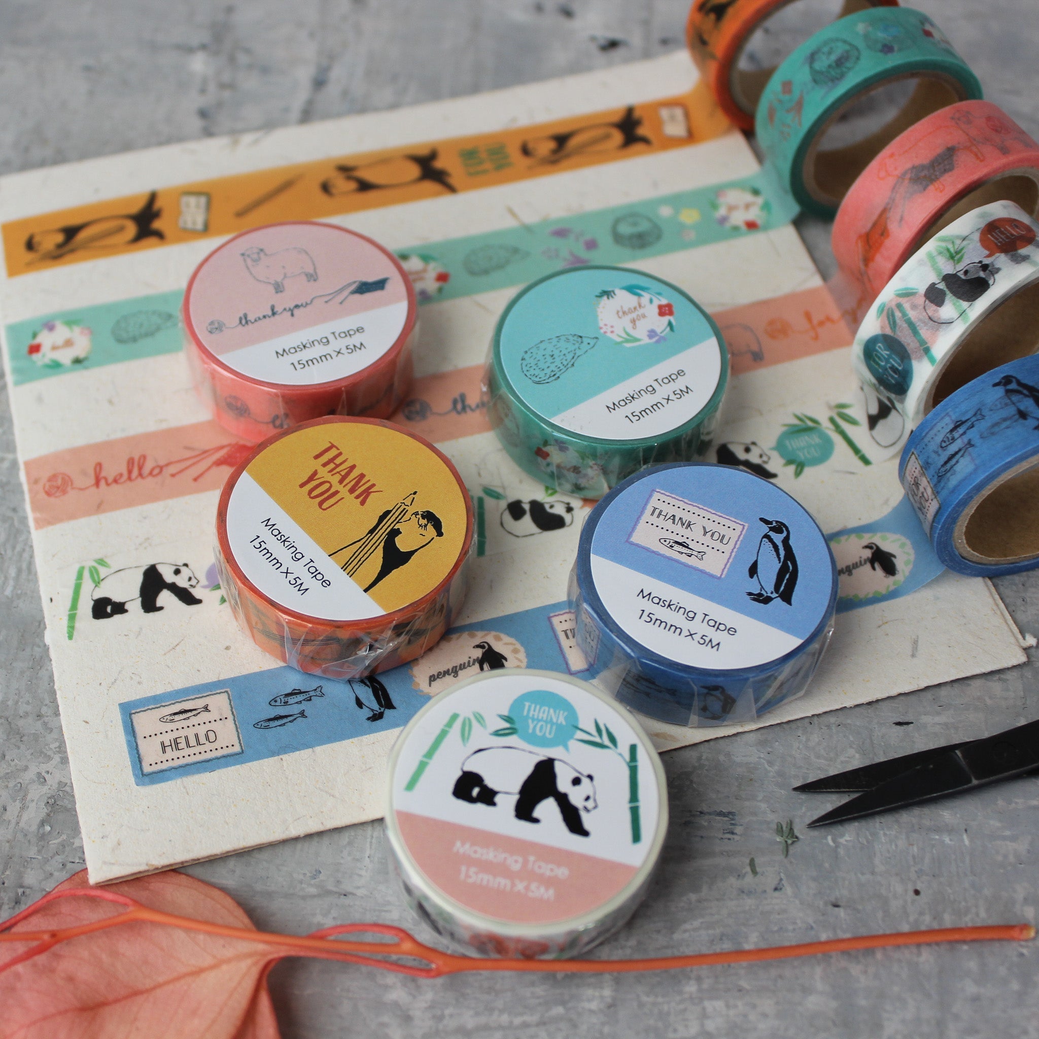 Japanese Washi Tapes : Animal Messages - Tribe Castlemaine