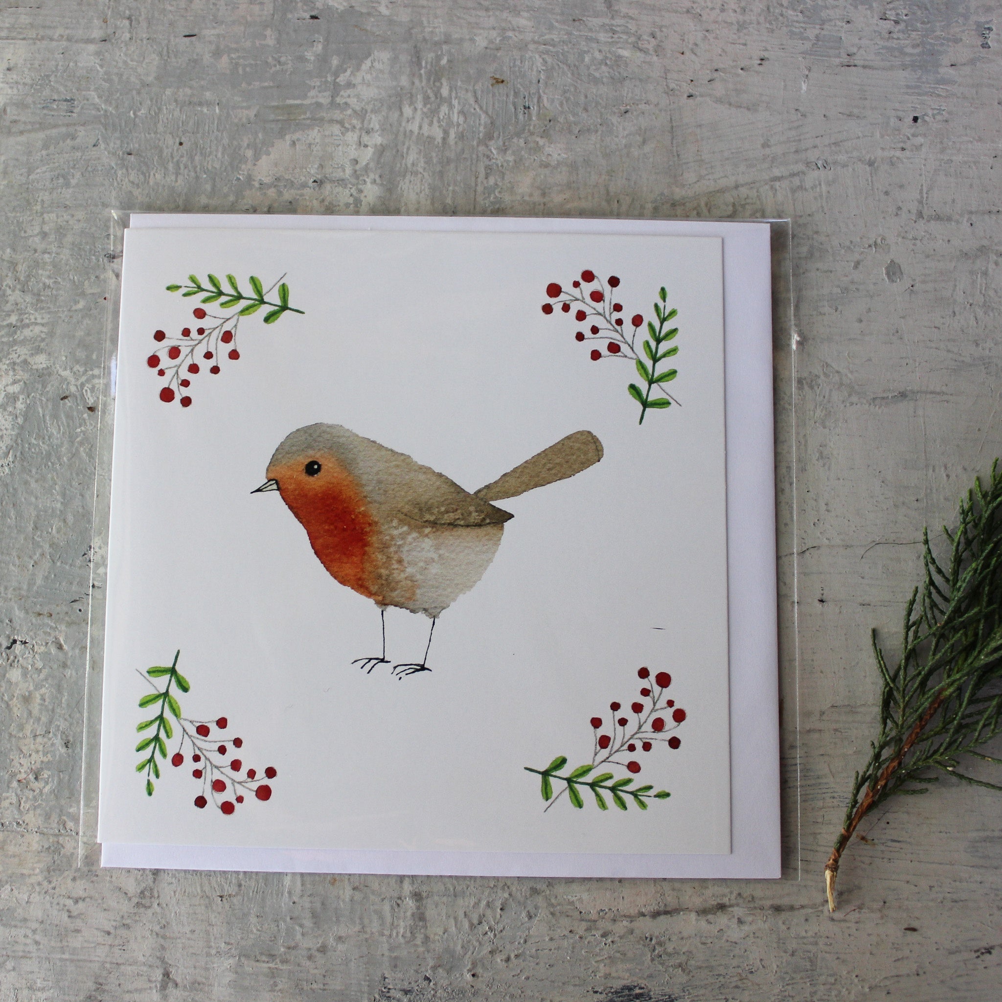 Jess Racklyeft Card Festive Robin - Tribe Castlemaine