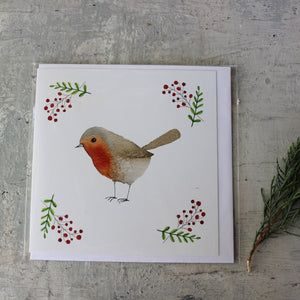 Jess Racklyeft Card Festive Robin - Tribe Castlemaine