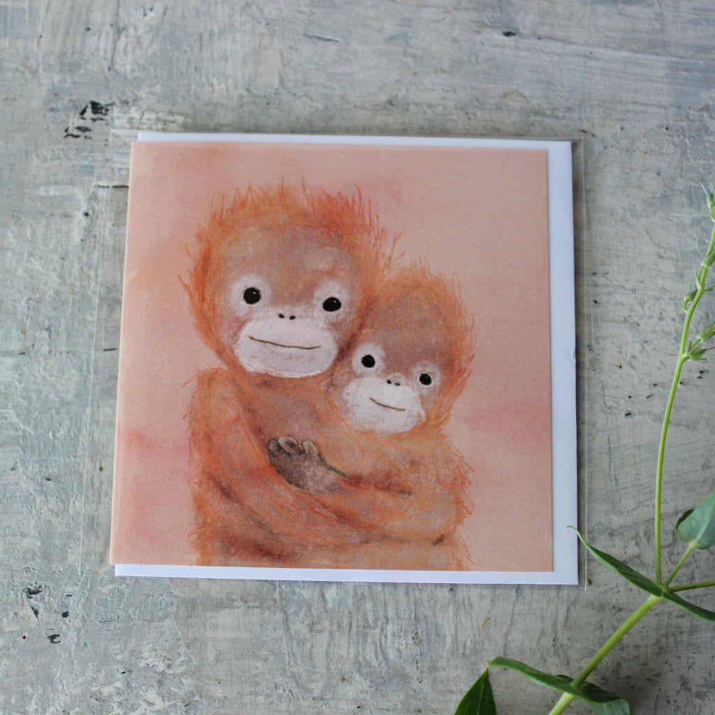 Jess Racklyeft Card Orangutans - Tribe Castlemaine