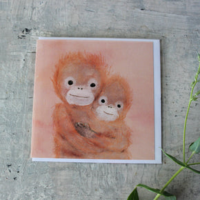 Jess Racklyeft Card Orangutans - Tribe Castlemaine