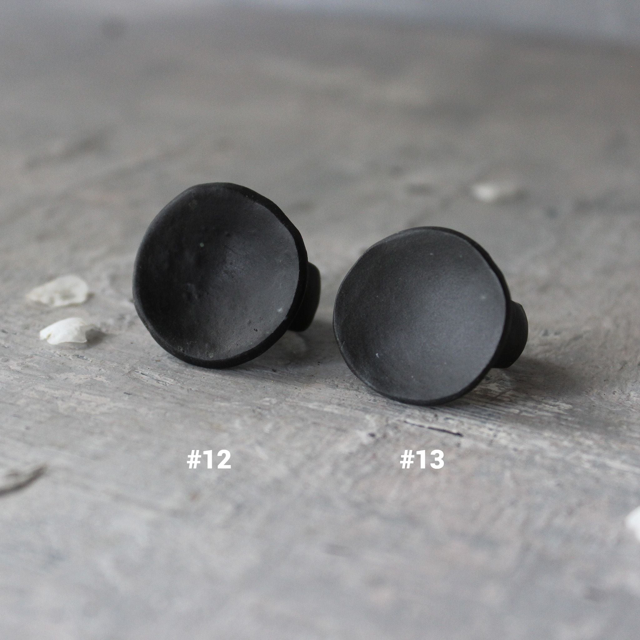 Large Black Satin Porcelain Rings - Tribe Castlemaine