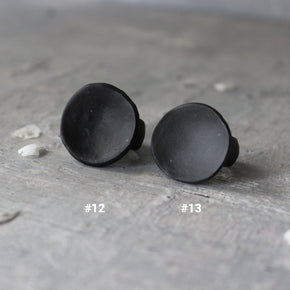 Large Black Satin Porcelain Rings - Tribe Castlemaine