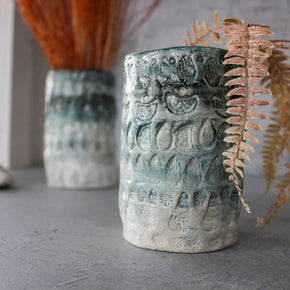 Large Ceramic Vessels : Green Lace - Tribe Castlemaine