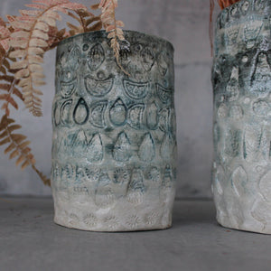 Large Ceramic Vessels : Green Lace - Tribe Castlemaine