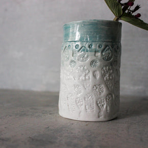 Large Ceramic Vessels : Green Lace - Tribe Castlemaine