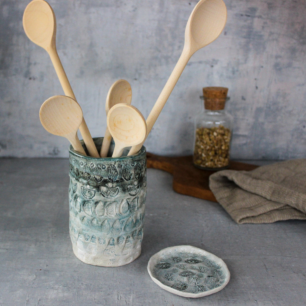 Large Ceramic Vessels : Green Lace - Tribe Castlemaine