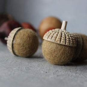 Large Felt Acorns - Tribe Castlemaine