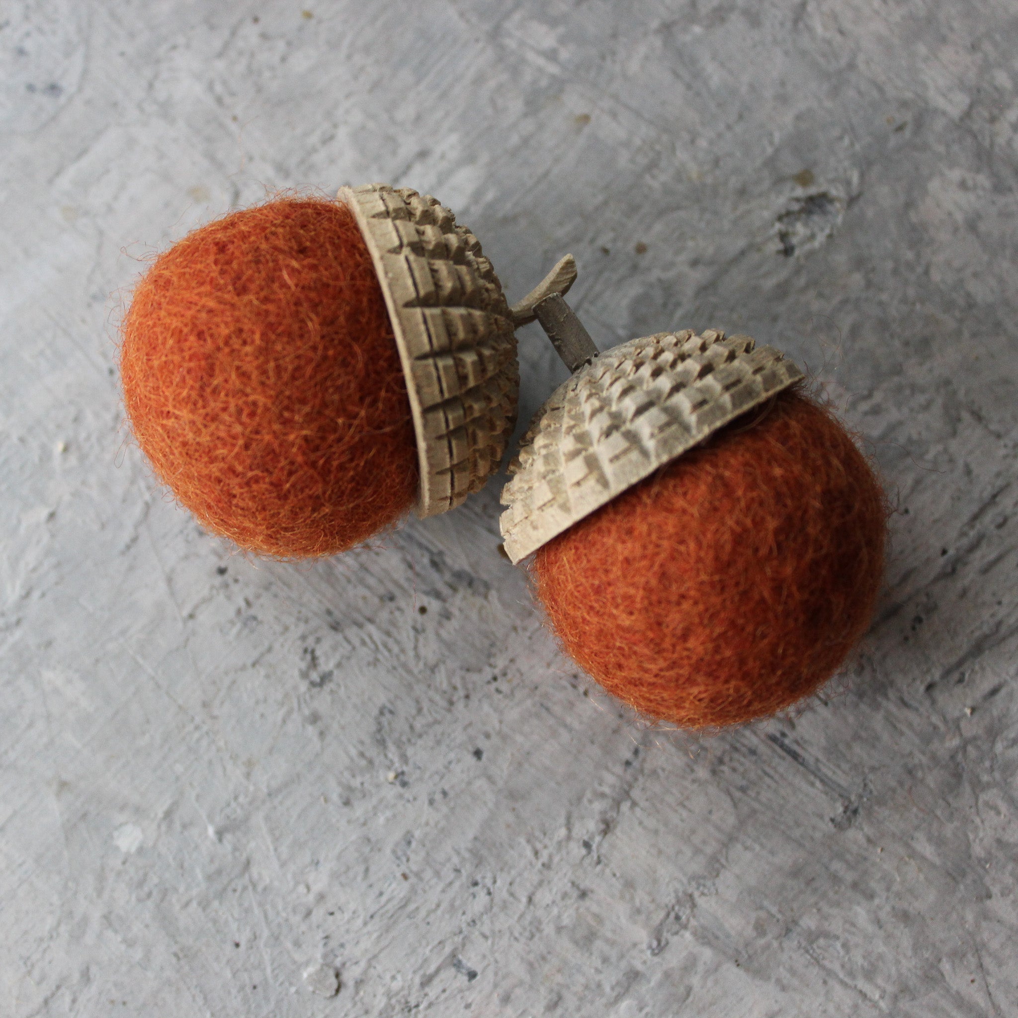 Large Felt Acorns - Tribe Castlemaine