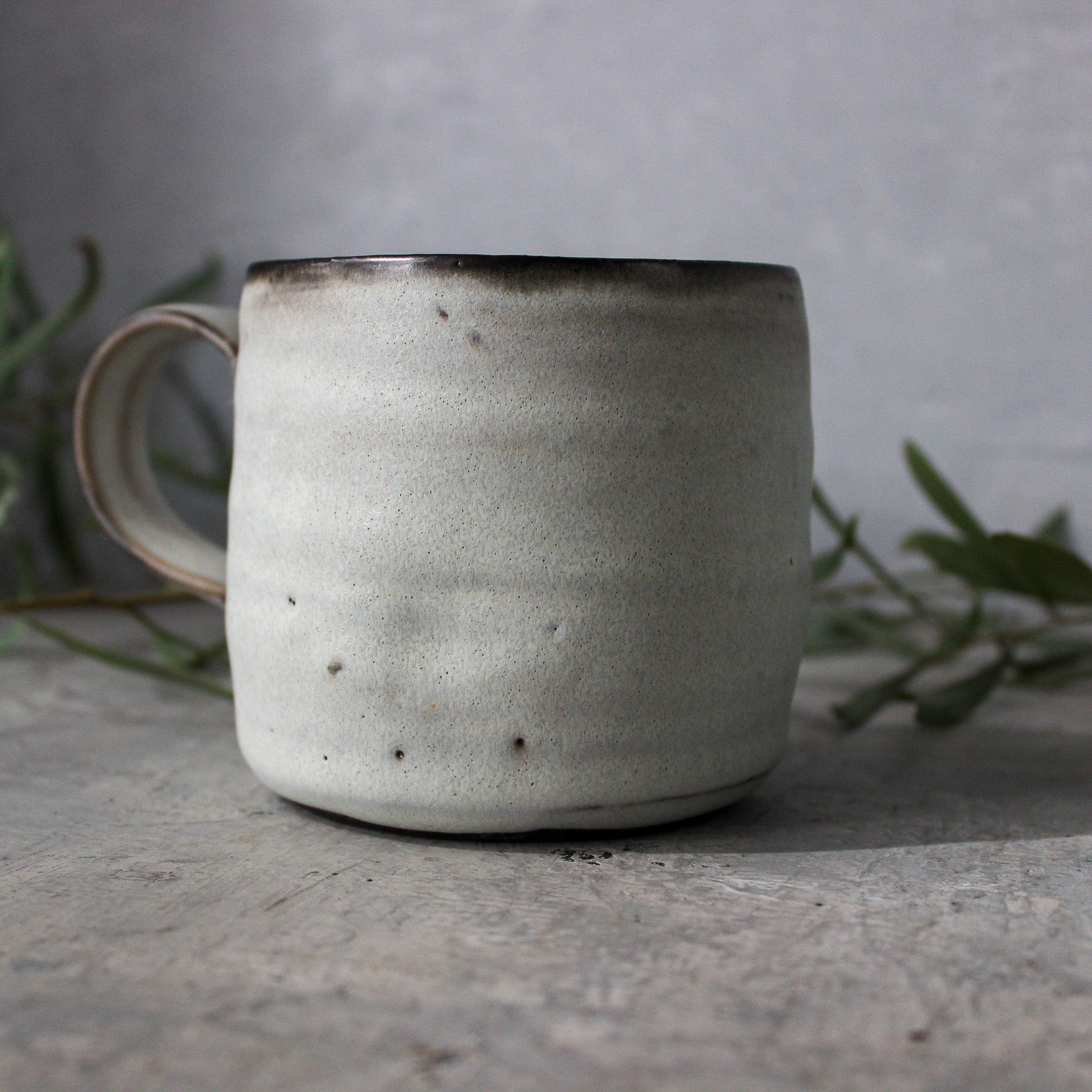 Large Grey Handled Mugs - Tribe Castlemaine