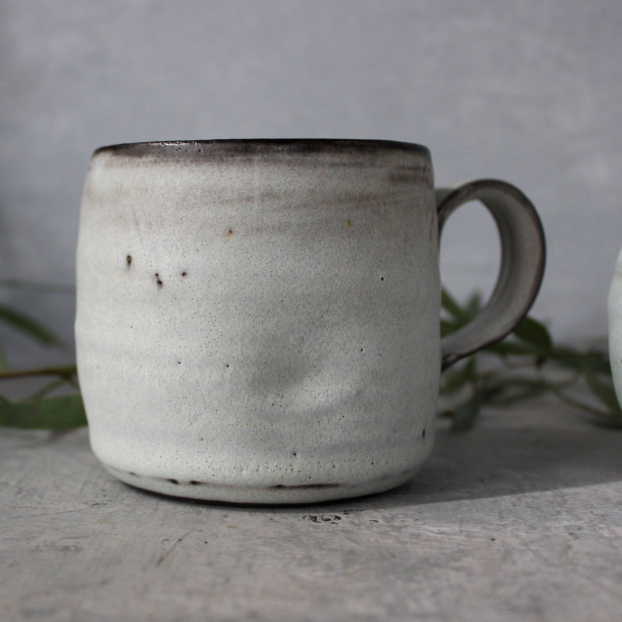 Large Grey Handled Mugs - Tribe Castlemaine