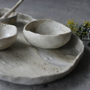 Large Marbled Ceramic Plates - Tribe Castlemaine