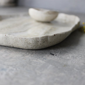 Large Marbled Ceramic Plates - Tribe Castlemaine
