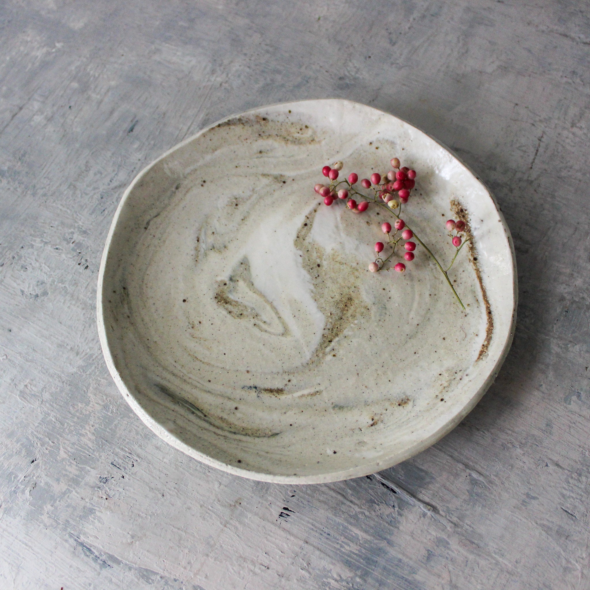 Large Marbled Ceramic Plates - Tribe Castlemaine
