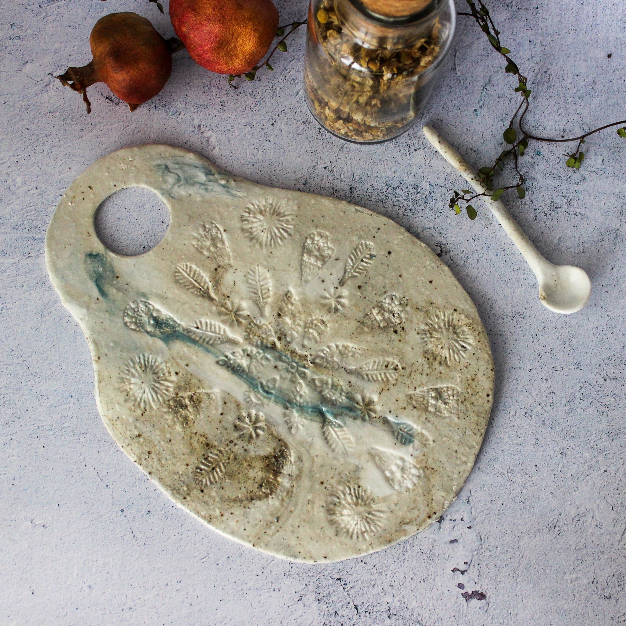 Large Marbled Ceramic Serving Tray - Tribe Castlemaine
