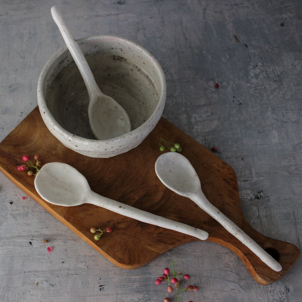 Large Marbled Ceramic Spoons - Tribe Castlemaine