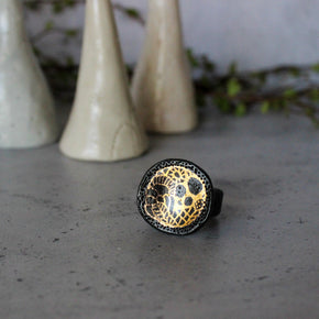 Large Porcelain Rings Black & Gold - Tribe Castlemaine