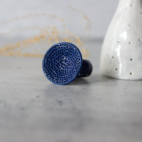 Large Round Coral Porcelain Rings Green Blue - Tribe Castlemaine