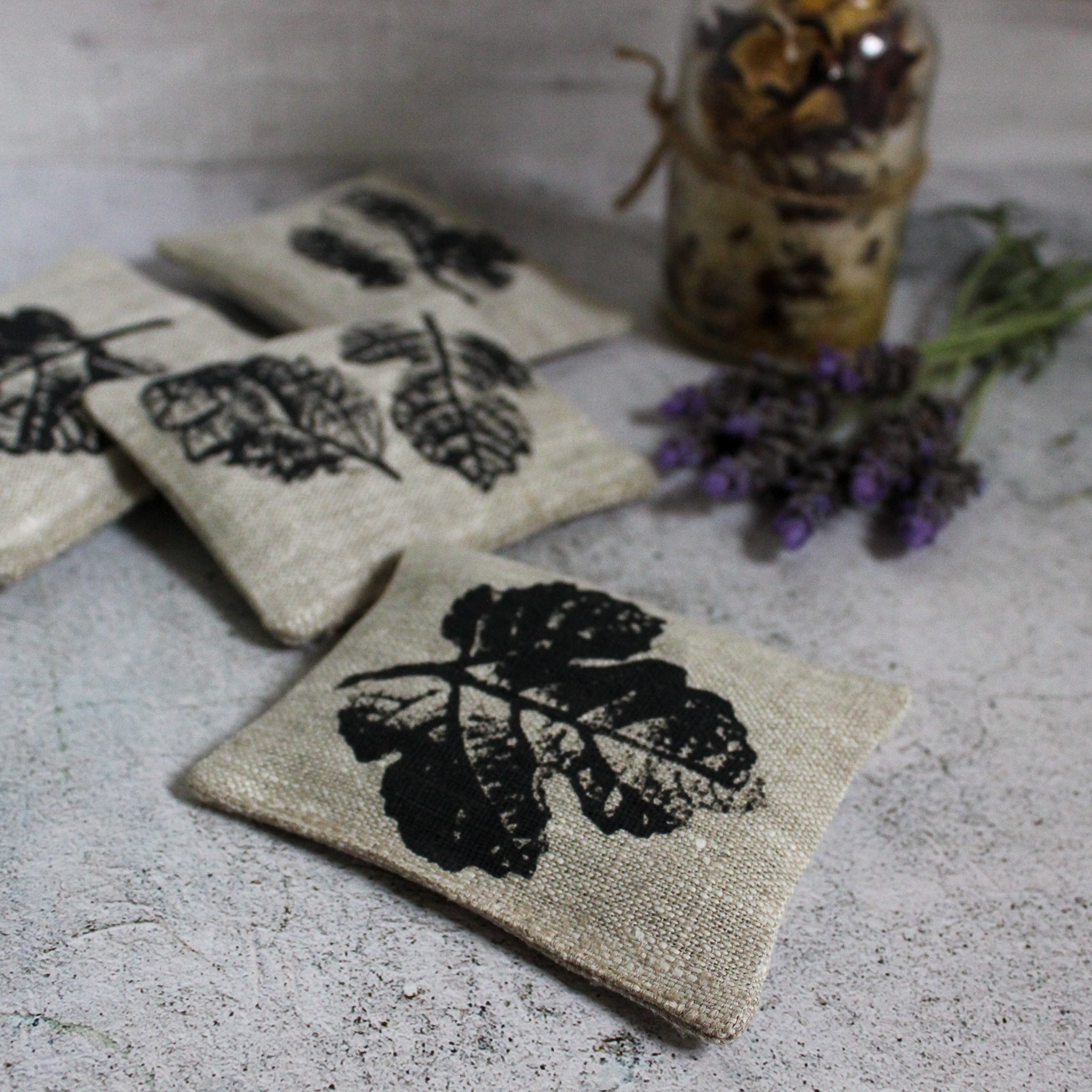 Leaf Print Lavender Bags - Tribe Castlemaine